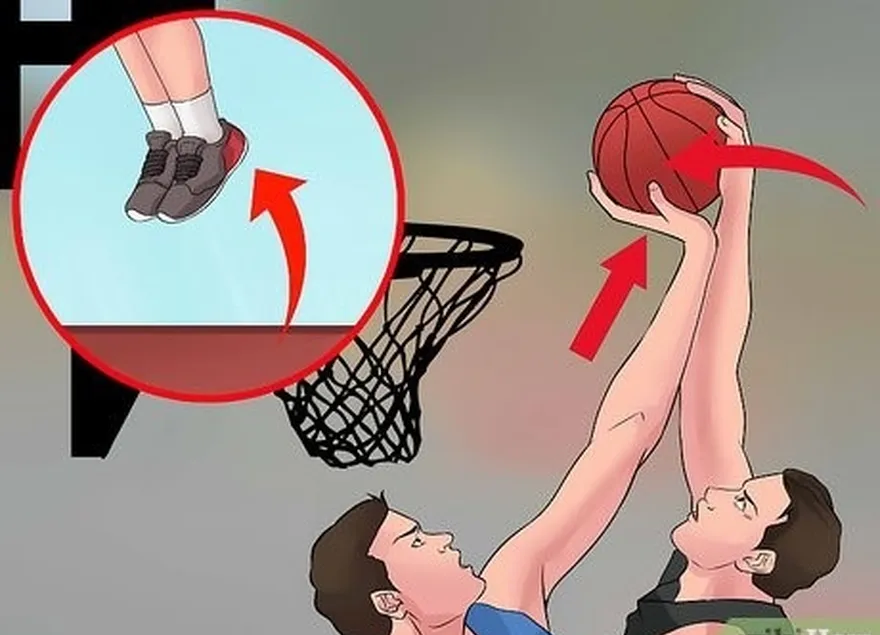 addım 2 bir slam dunk'u əymək üçün yuxarı qalxın.