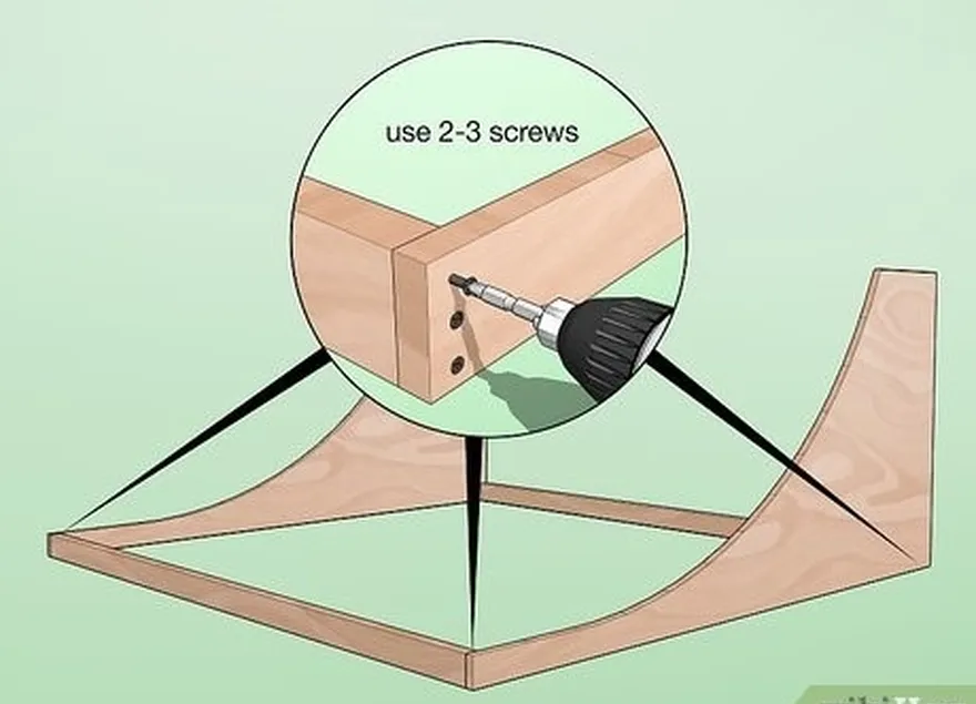 addım 3 keçidlər arasındakı kəsilmiş lövhələri vida edin' bottom corners.