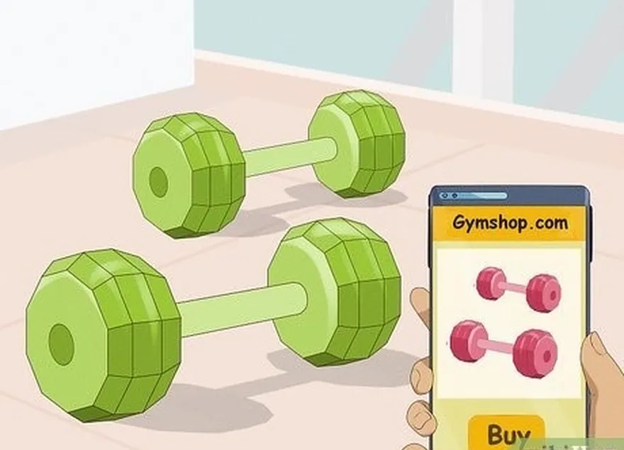 addım 2 bir dəst və ya iki dumbbells götürün.