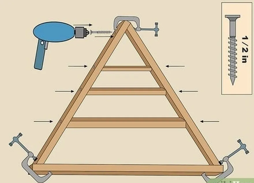 addım 4 lövhələri (6.4 sm) 1/2-də (6.4 sm) ilə bir-birinə bağlayın.