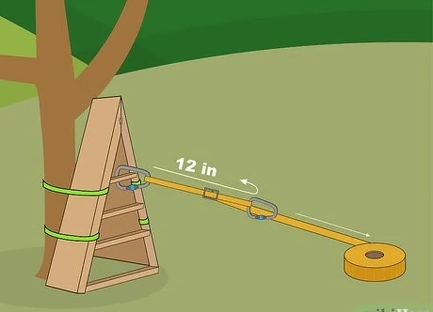 addım 2 slackline-u çəngəl ...