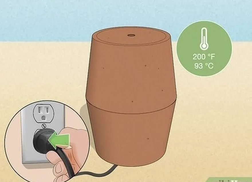 addım 4 isti plaka içərisinə qoşun və 200 ° f (93 ° c) istiləşməsinə icazə verin.