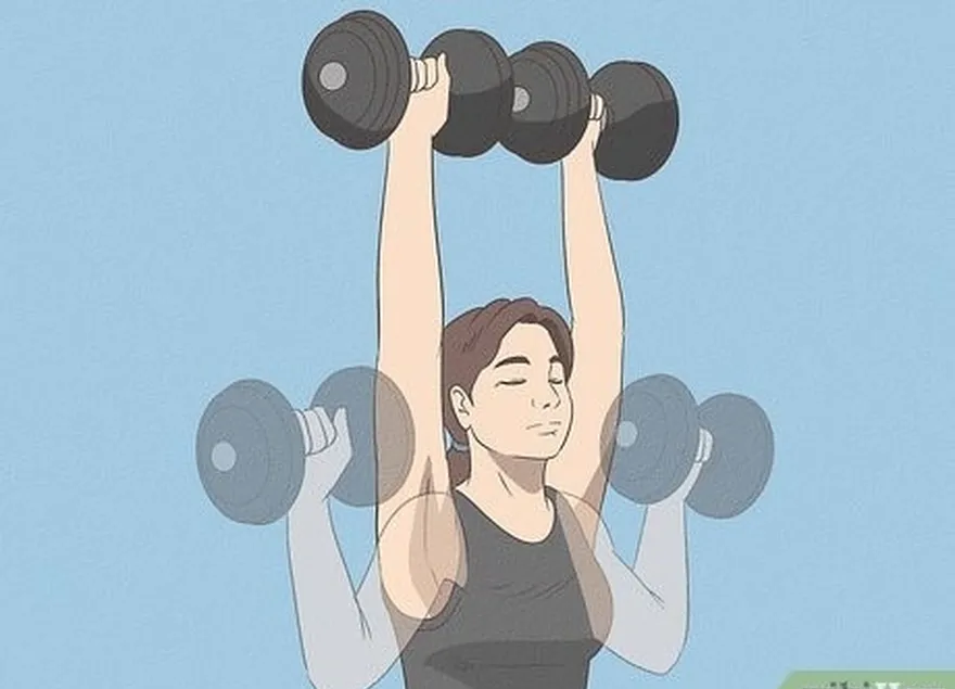 addım 1 danışıq dumbbell presləri edin.