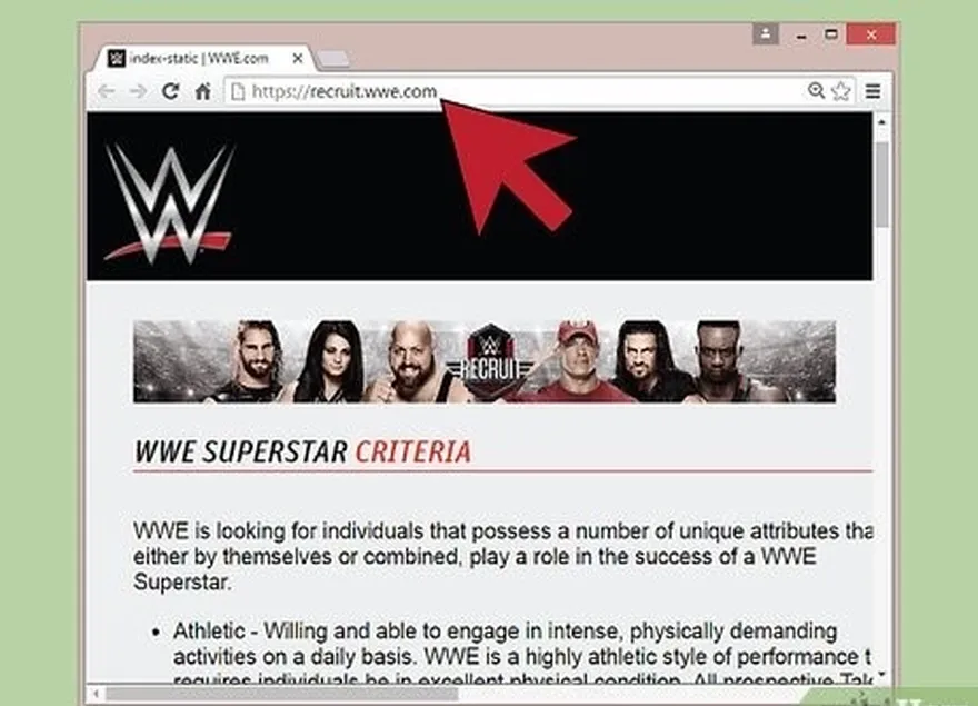 addım 3, wwe güləşçisi olmaq üçün müraciət edin.