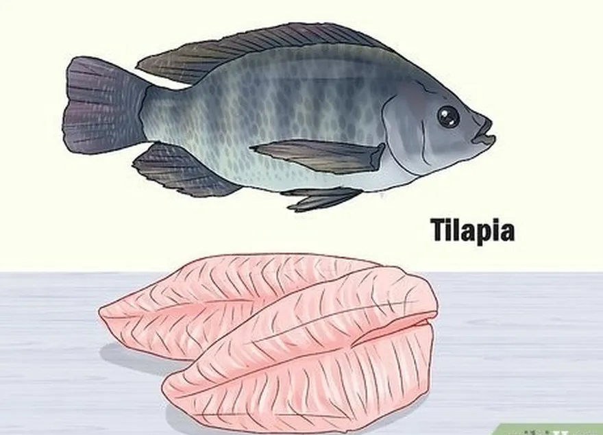 addım 1 aşağı yağlı bir protein istəsəniz, cod və ya tilapia yeyin.