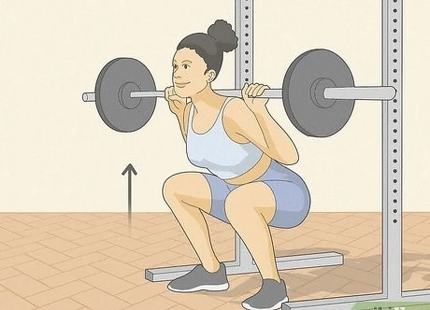 addım 2 barbell geri squats (3-8 reps 2-4 dəstini yerinə yetirin):