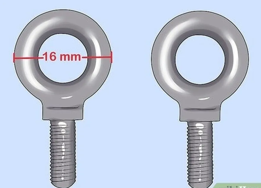 addım 1 diametri 5⁄8 düym (16 mm) olan gözlü boltlar tapın.