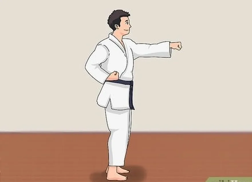 addım 1 əsas karate yumrularını necə atmağı öyrənin.