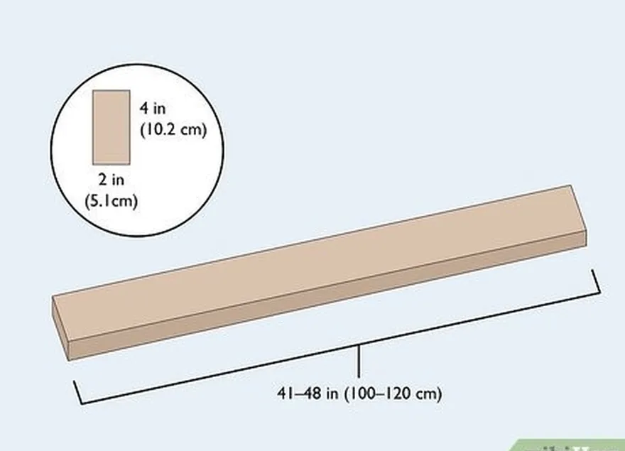 addım 1 bokkeniniz üçün 41-48 (100-120 sm) uzun sərt ağac lövhəsi alın.