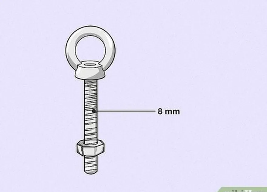 addım 2 1 8 mm göz boltu və uyğun bir göz qozu alın.