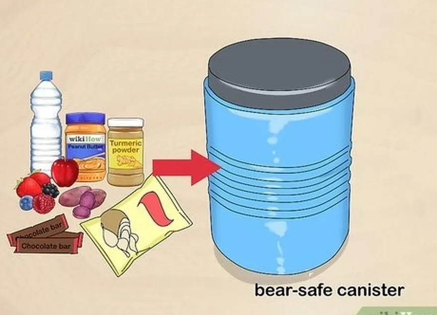 addım 4 yeməyinizi saxlamaq üçün ayı təhlükəsiz bir canister istifadə edin.