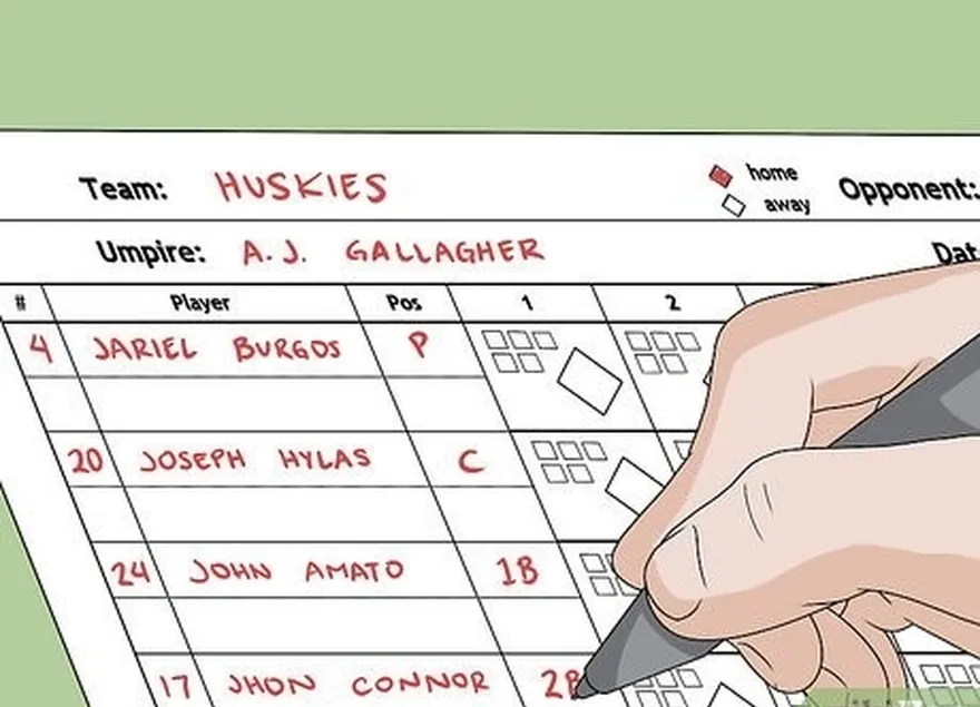 addım 2 komandanızı doldurun's batting lineup from top to bottom.