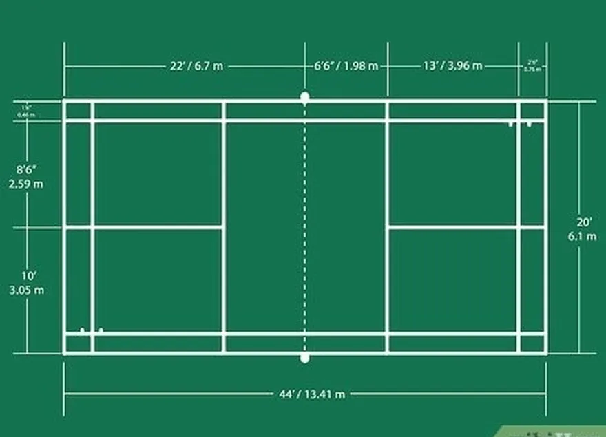 addım 2 badminton məhkəməsi ilə tanış olun.