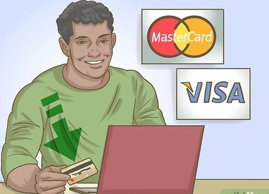 addım 3 qeydiyyat haqqınız üçün viza və ya mastercard təmin edin.