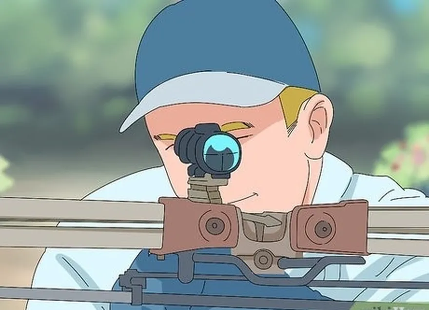 addım 4 bow istifadə edərək vuruşunuzu hədəfləyin's sight pin or scope.