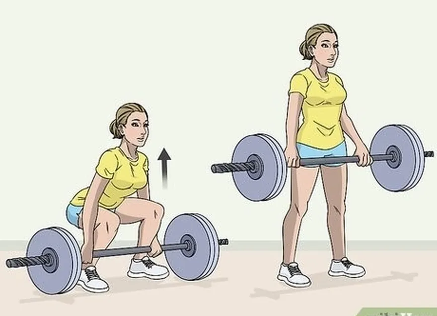 addım 4 döşəməni döşəmədən deadlift və çəki sabitləşdirin.