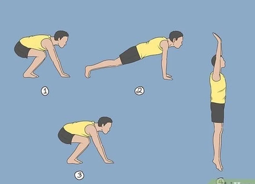 addım 4 burpees edin