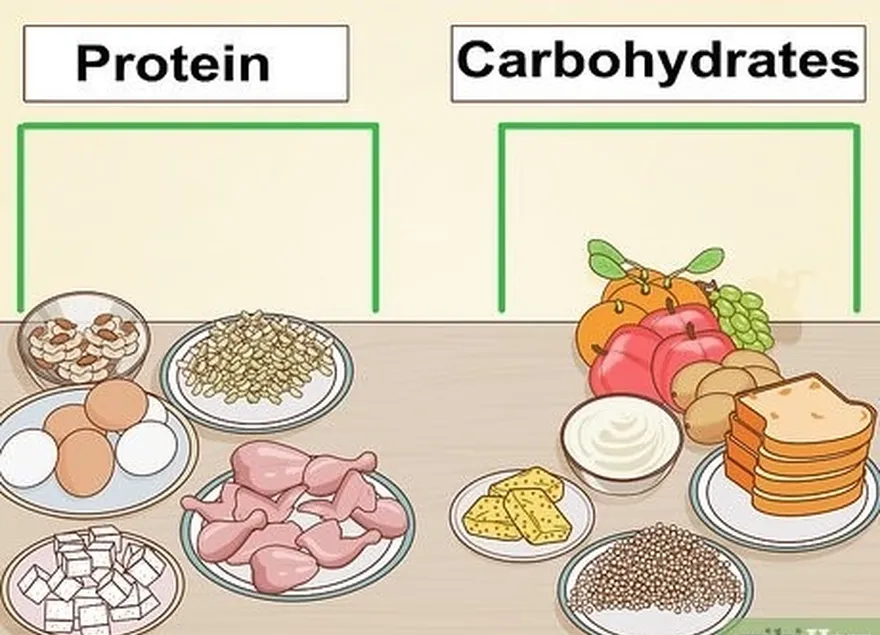 addım 2 bol protein və karbohidratlar yeyin.