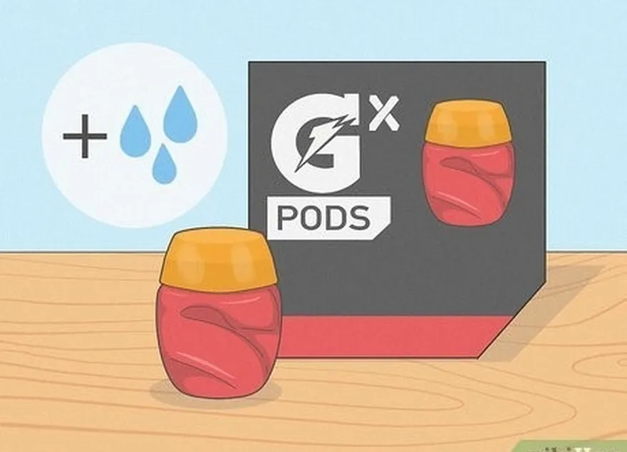 addım 1 gatorade pods, su ilə qarışdırdığınız ani içki.