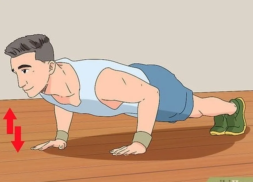 addım 1 push ups etməyə başlayın.